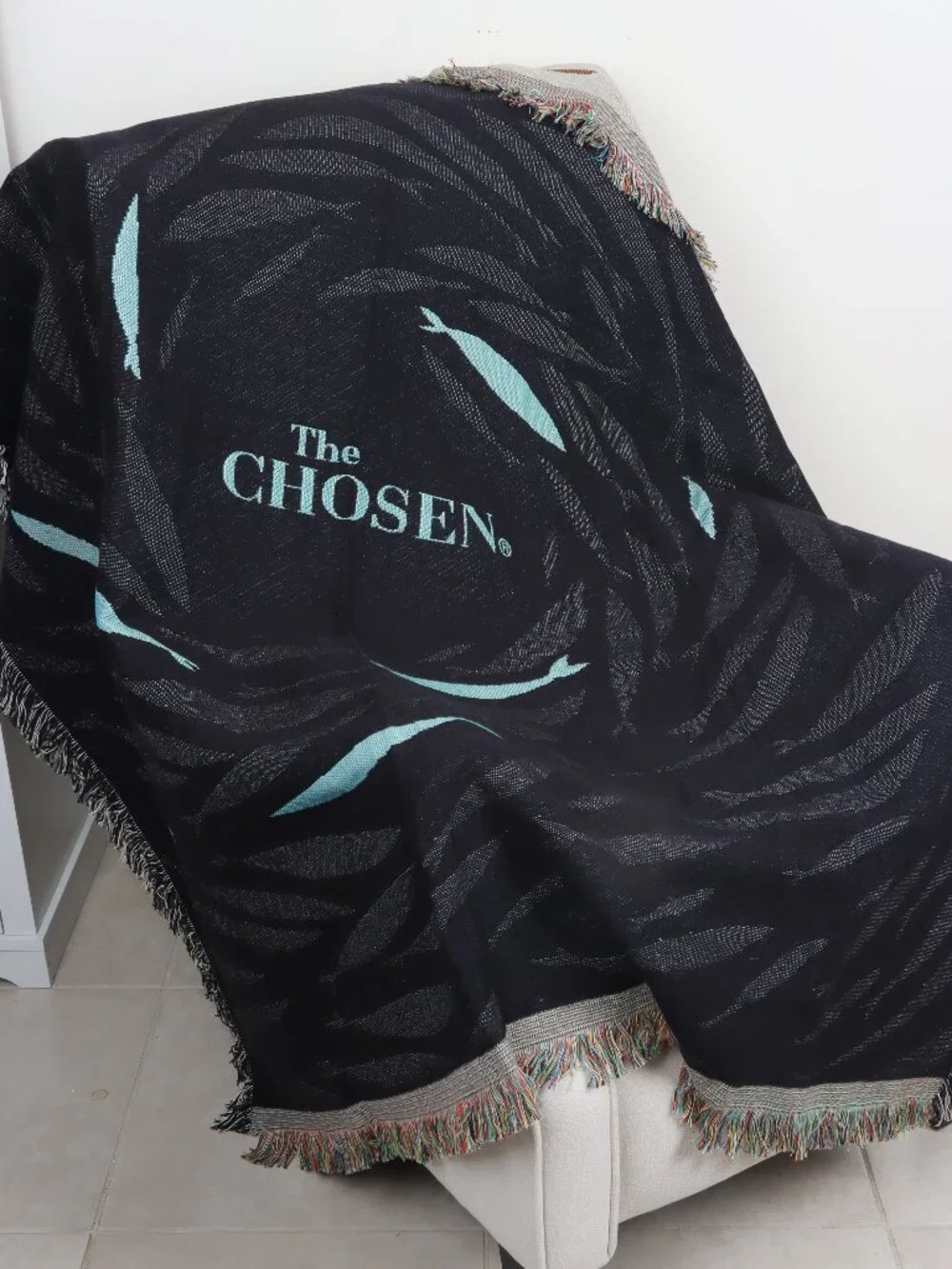 The Chosen Against The Current Blanket 100% Cotton Woven Tapestry 60x50 NWOT